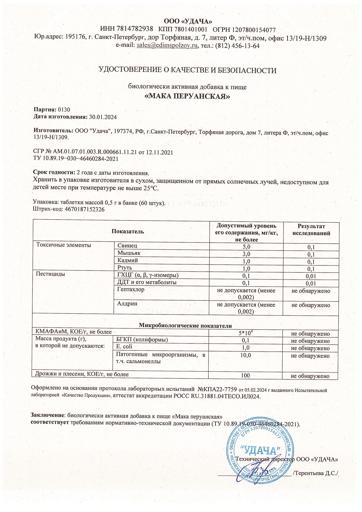 Паспорт №012024